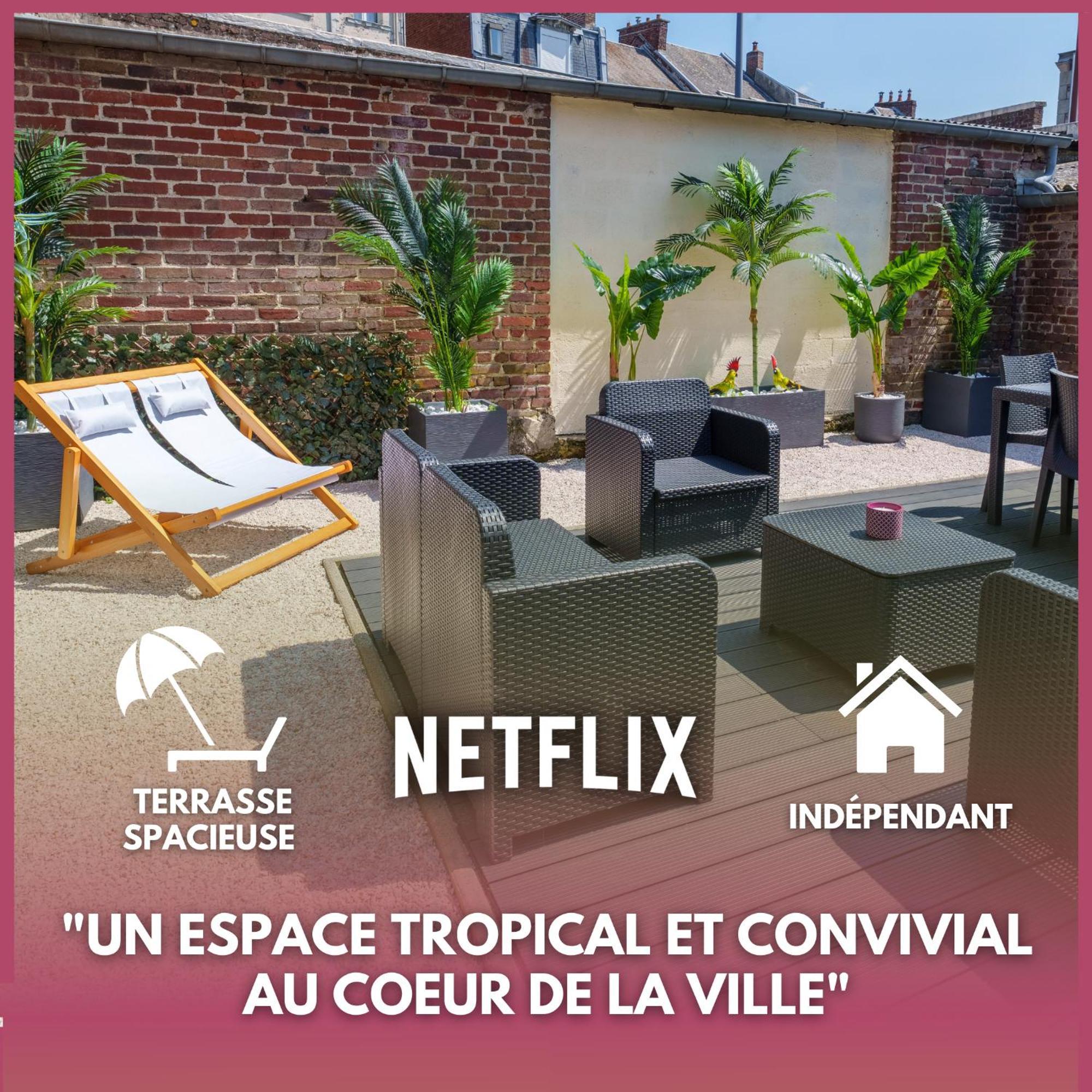L'Escale Tropicale, Appartement Independant Avec Terrasse Privative Сен-Кантен Экстерьер фото